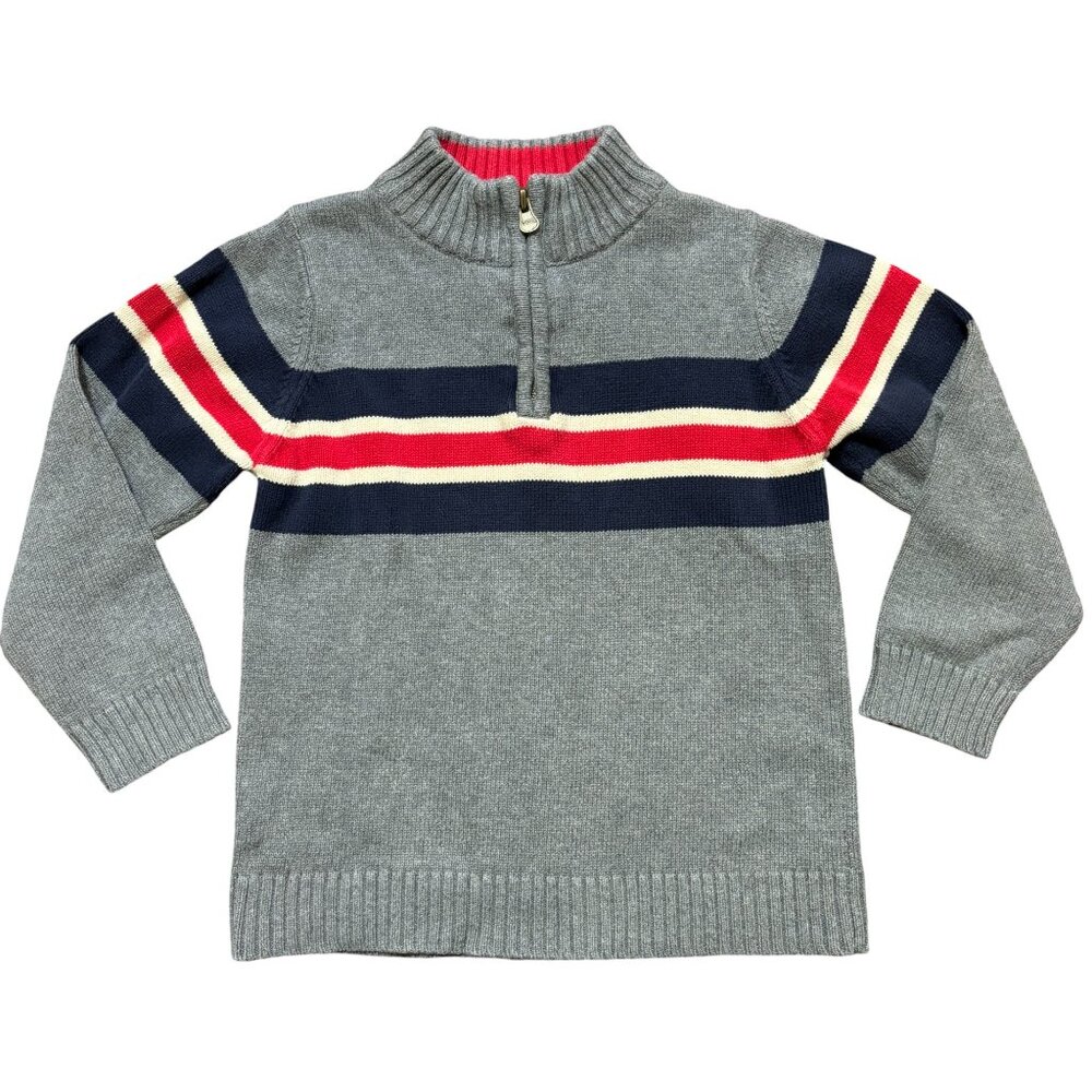 OSHKOSH B'GOSH All Cotton 1/4 Zip Pullover Sweater SZ 6